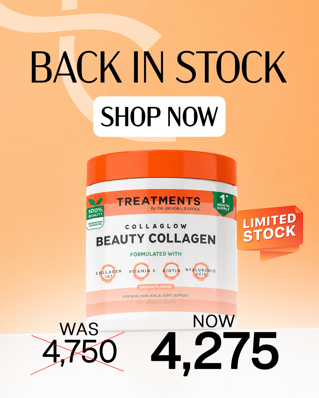 Imported Beauty Collagen Peptides Powder - For Healthier Skin, Hair, and Nails
