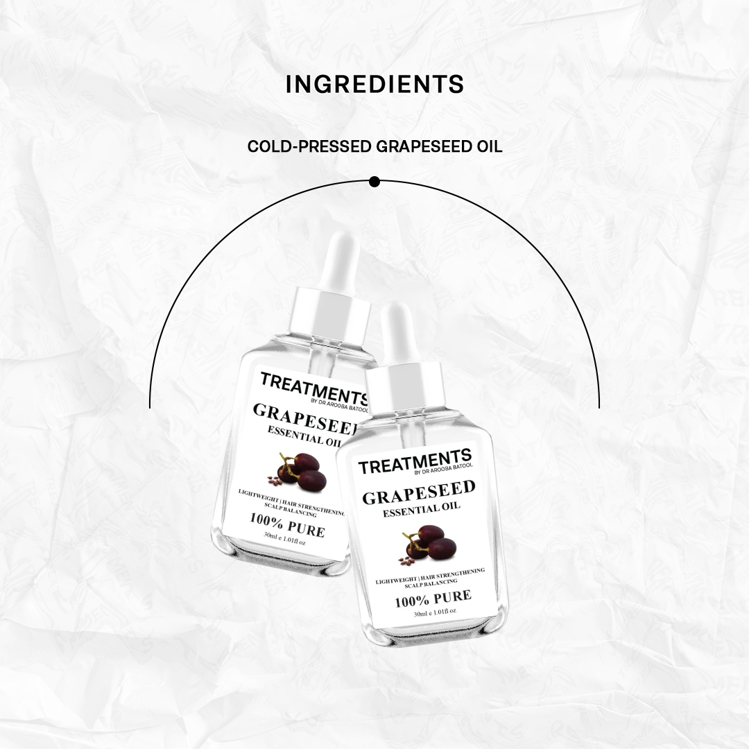 Grapeseed Essential Oil - Hair Strengthening Scalp Balancing