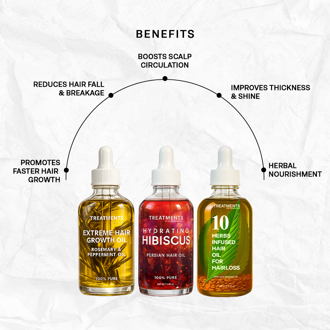 Nourishing Hair Trio Bundle: 3-Oil Bundle for Healthy, Vibrant Locks