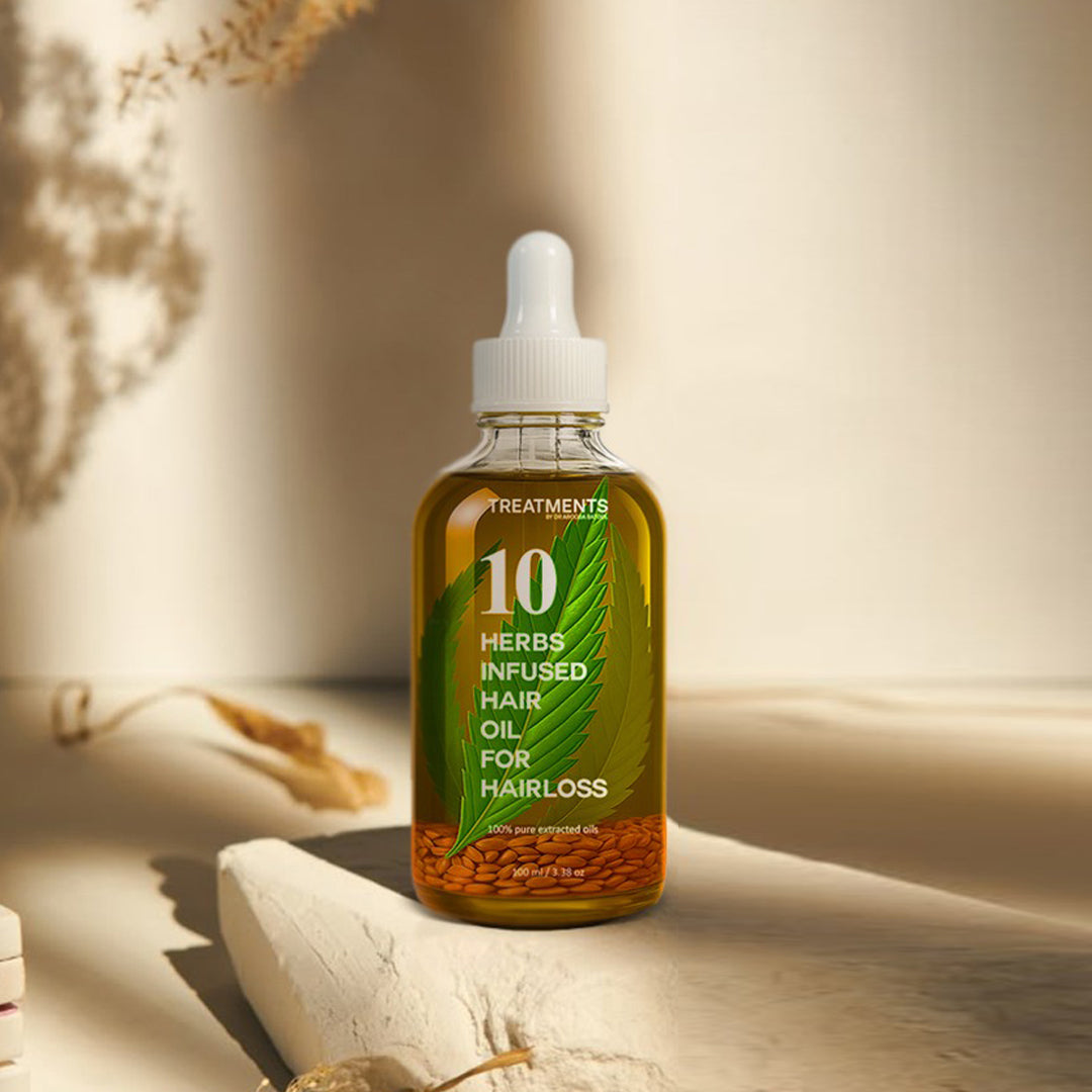 10 Herb Infused Hair Oil for Hair Loss and Nourishment