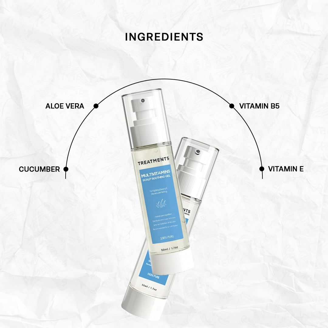 MULTIVITAMINS SCALP SOOTHING GEL - For Fighting Dandruff, Dryness and Itching