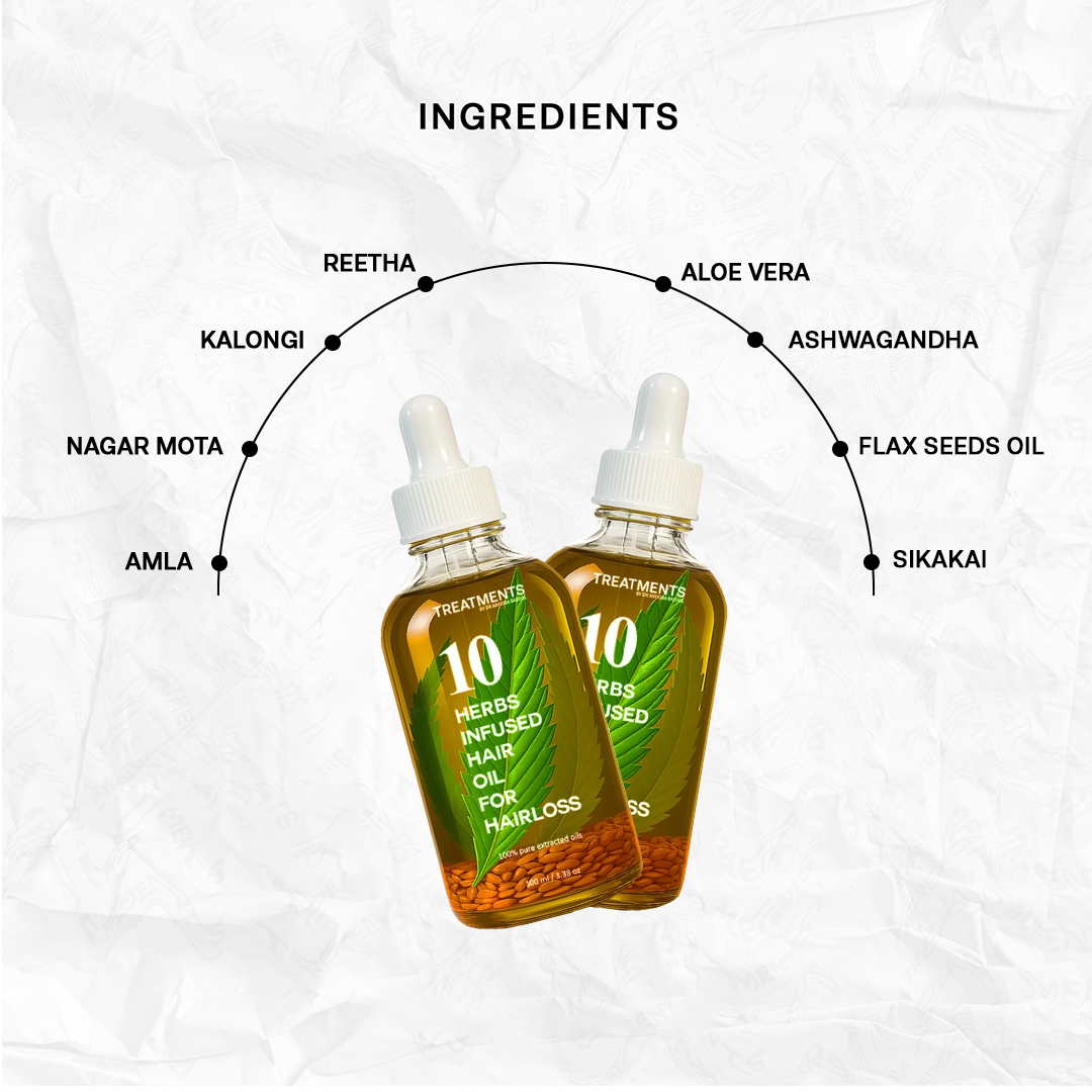 10 Herb Infused Hair Oil for Hair Loss and Nourishment