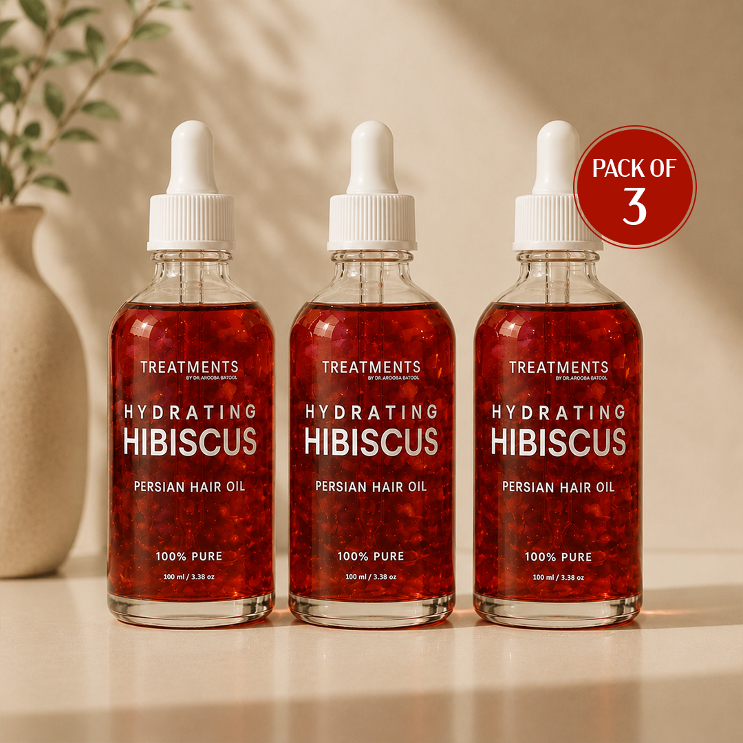 Hydrating Hibiscus Persian Hair Oil - For Premature Greying &amp; Dull Hair