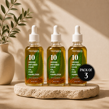 10 Herb Infused Hair Oil for Hair Loss and Nourishment