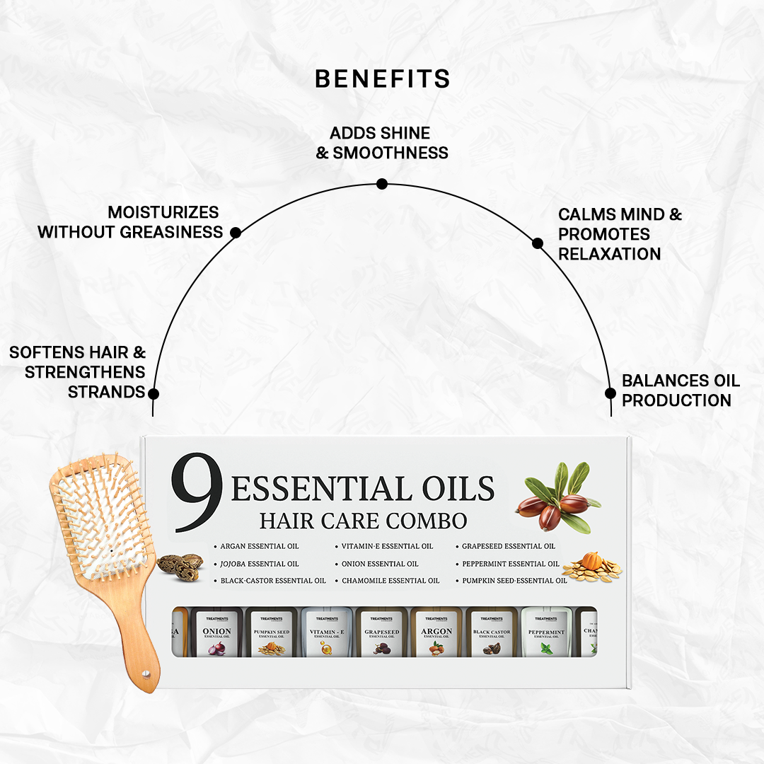 9 Essential Oil Hair Care Combo