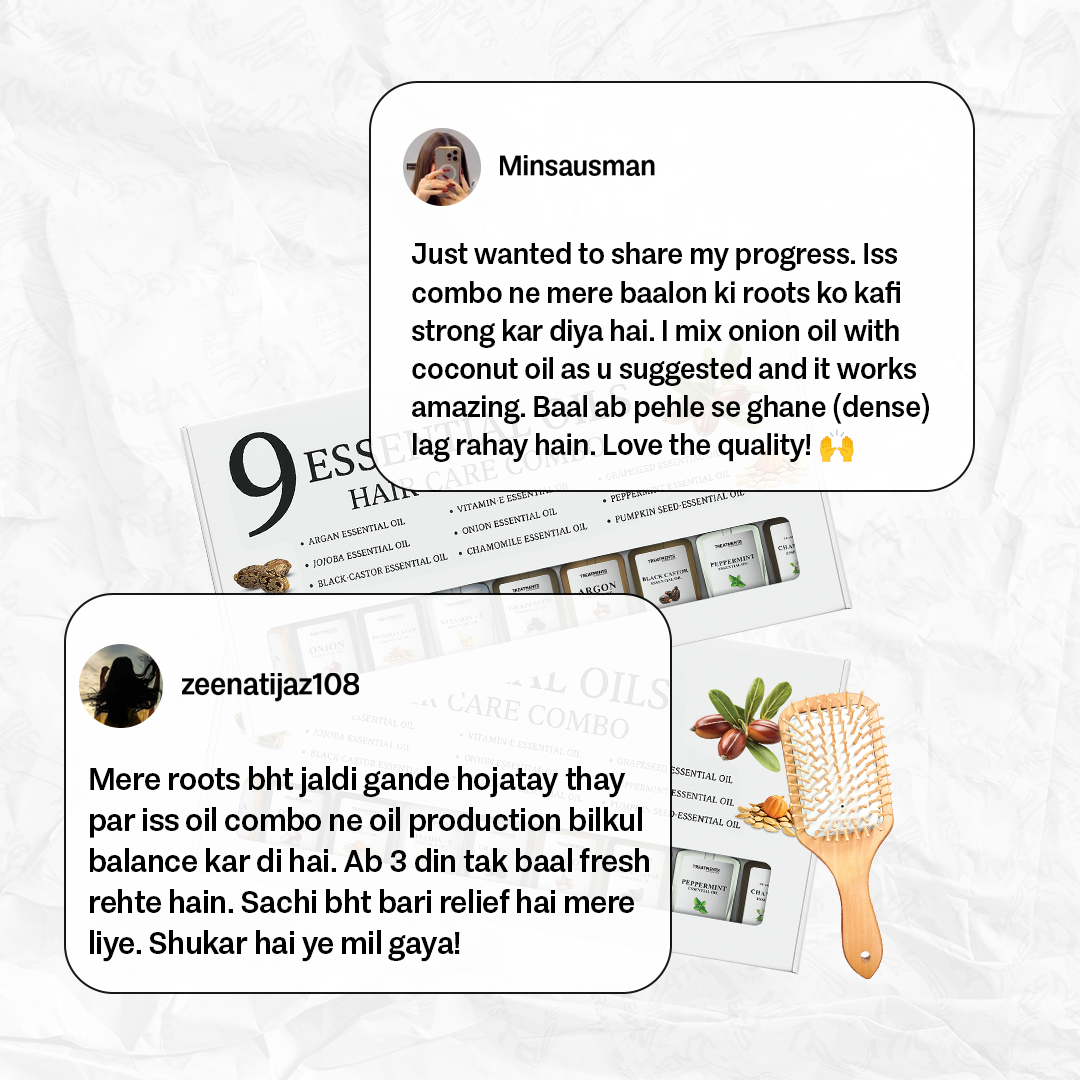 9 Essential Oil Hair Care Combo