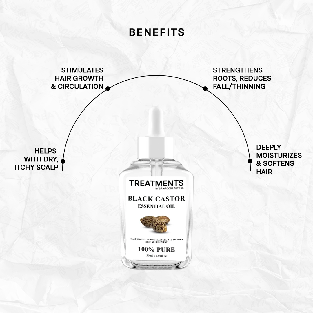 Black Caster Essential Oil - Scalp Strengthening Hair Growth Booster