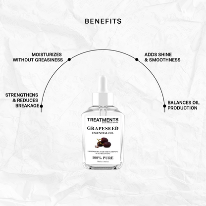 Grapeseed Essential Oil - Hair Strengthening  Scalp Balancing