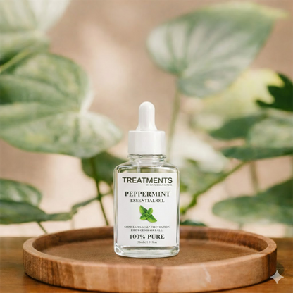 Peppermint Essential Oil - Stimulates scalp circulation  and reduces migraines