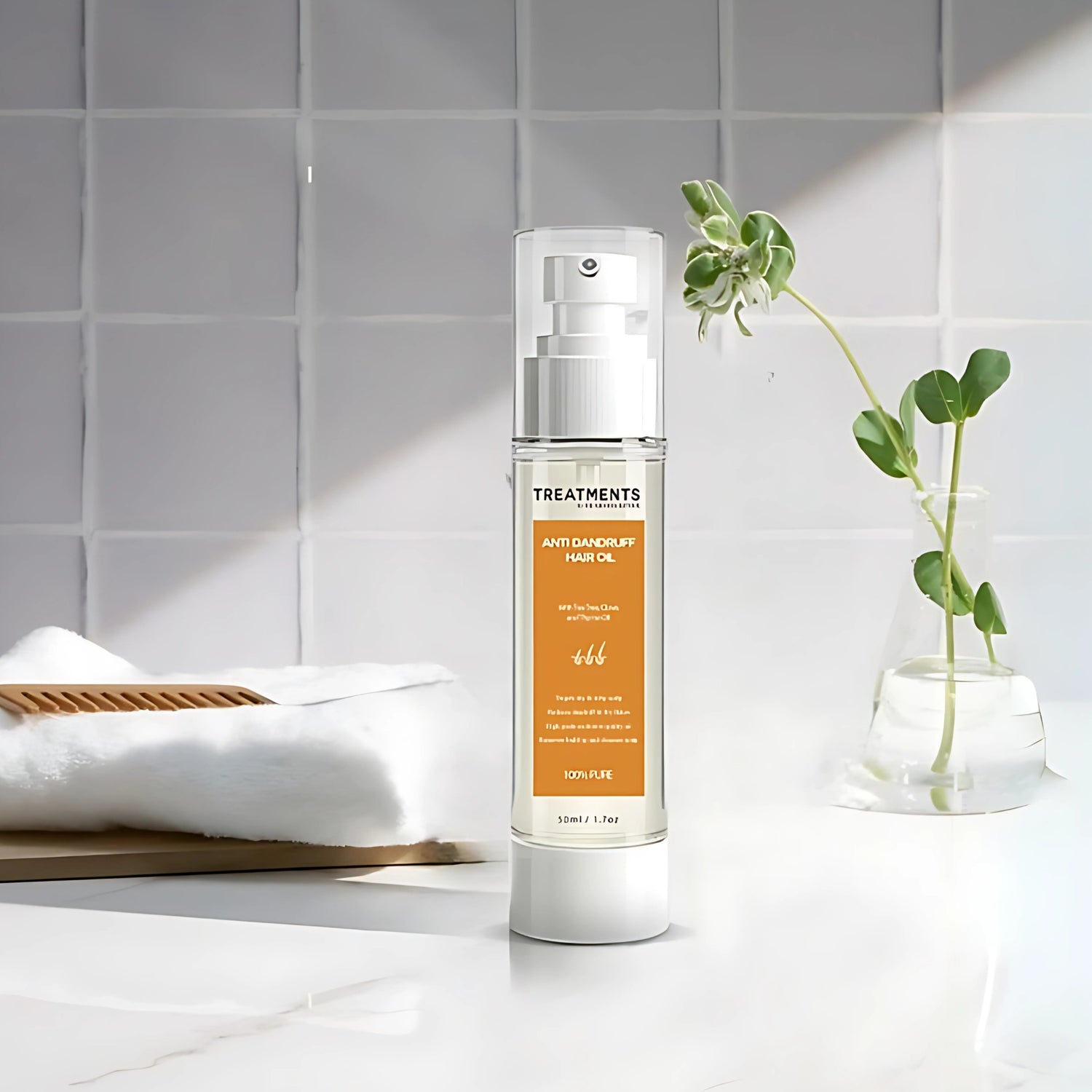ANTI DANDRUFF HAIR OIL - With Tea Tree, Clove, and Thyme Oil