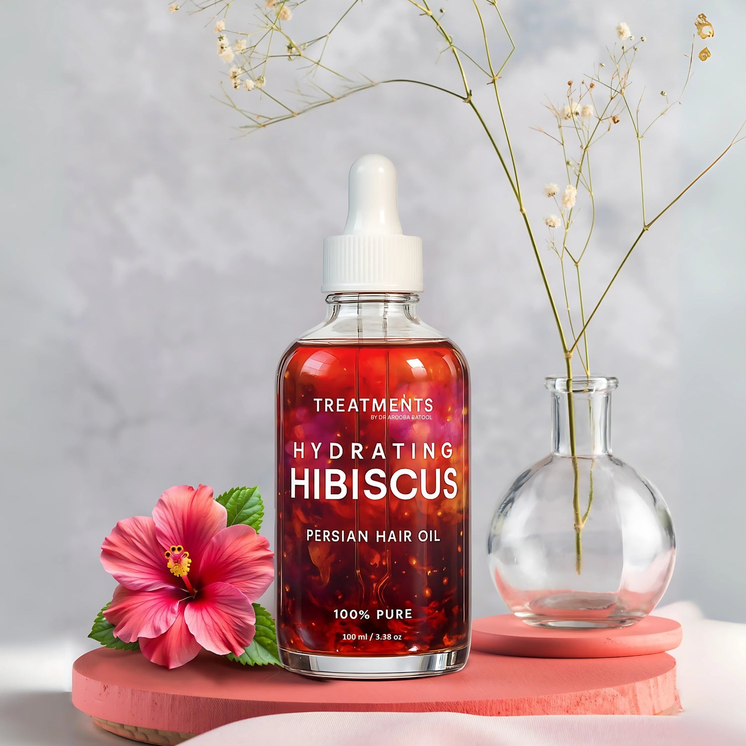 Hydrating Hibiscus Persian Hair Oil - For Premature Greying &amp; Dull Hair
